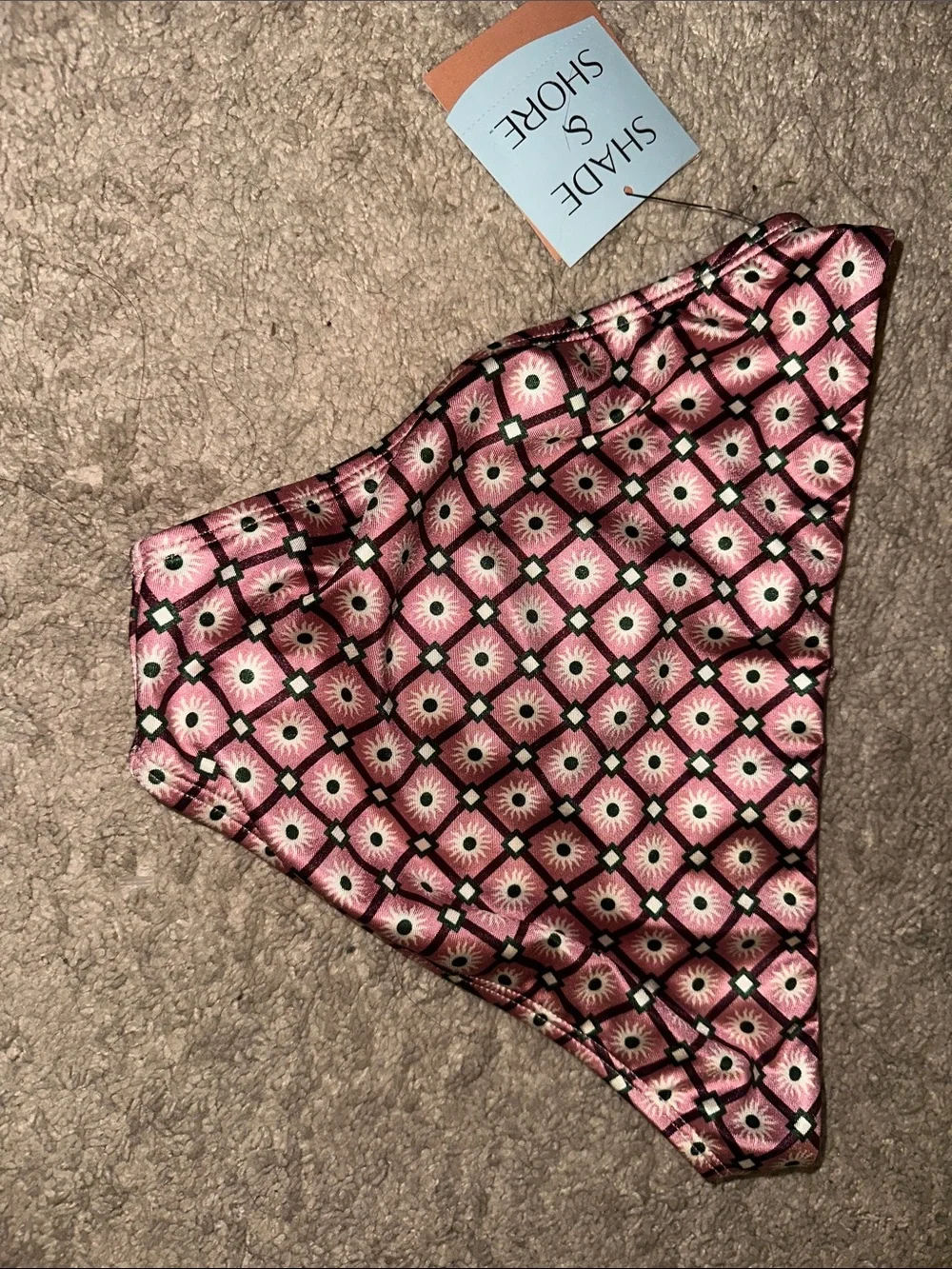 Shade & Shore Pink Geometric Bikini Bottom